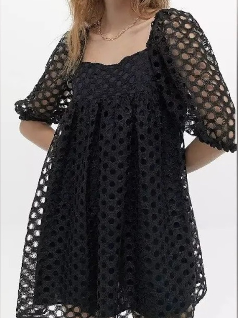 Kimchi Blue Black Eyelet Dress